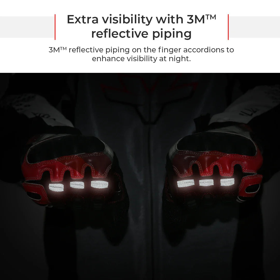 HOLESHOT PRO – SEMI GAUNTLET HYBRID RIDING GLOVES BLUE