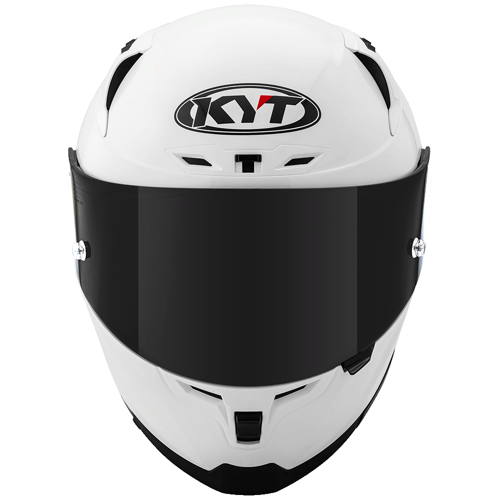 KYT Striker 2V Plain Gloss White