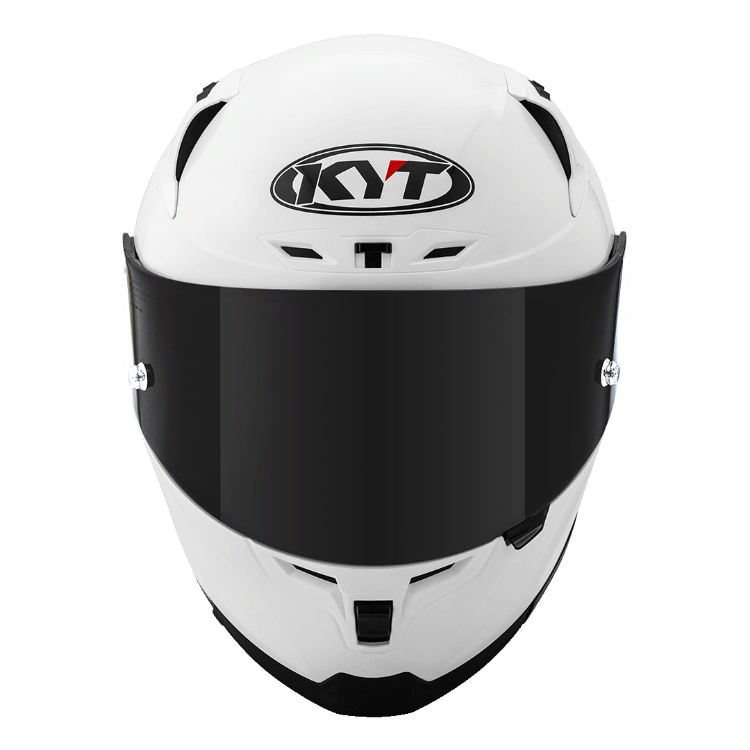 KYT Striker 2V Plain Gloss White