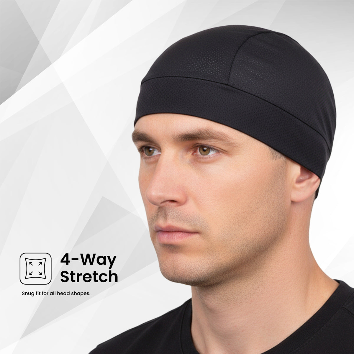 EverRide Breathable Skull Cap for Men & Women | Ergonomic Fit | 4-Way Stretch | Shape Retention | Lightweight & Sweat Wicking