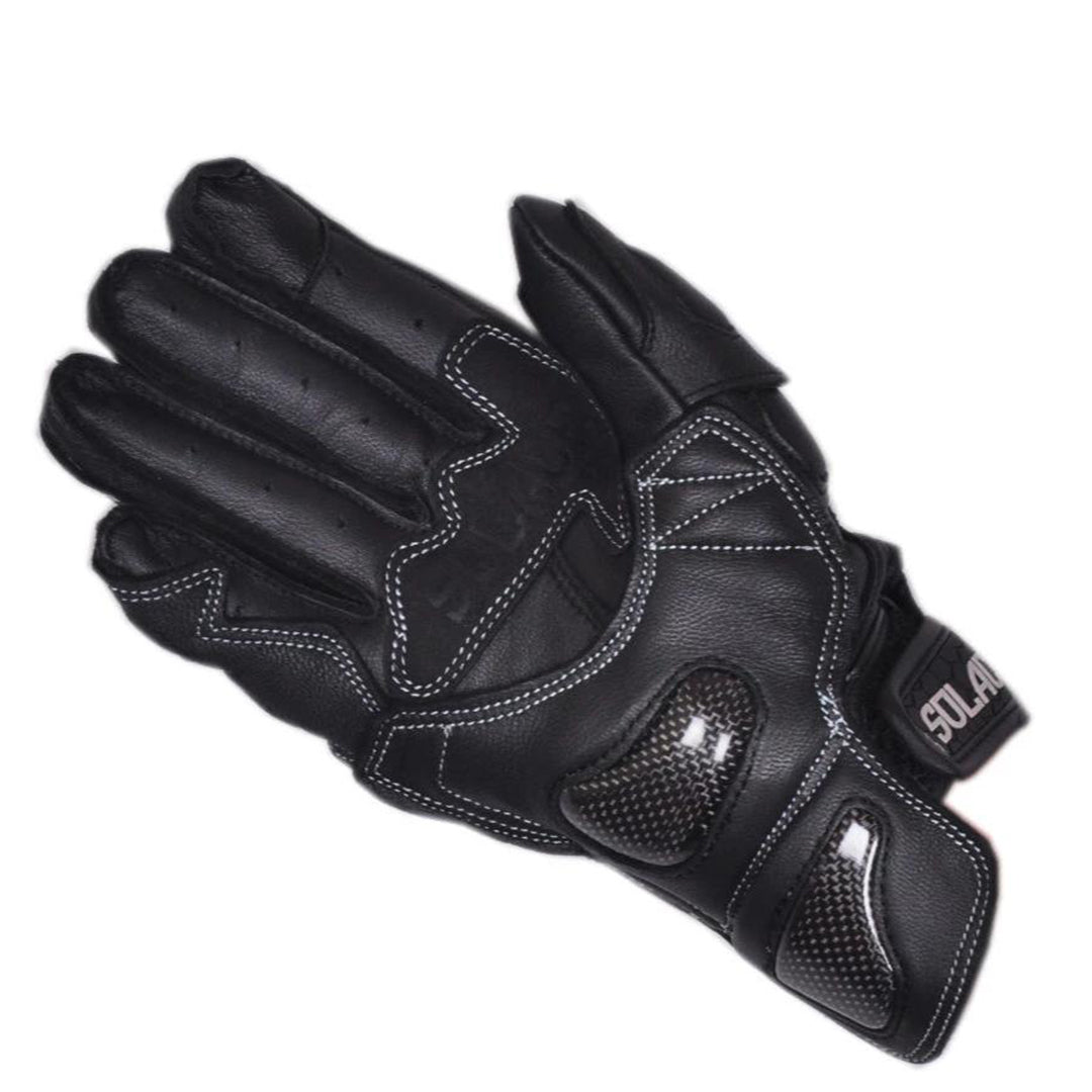 Solace Carbontec Semi Gauntlet Leather Gloves – Lets Gear Up