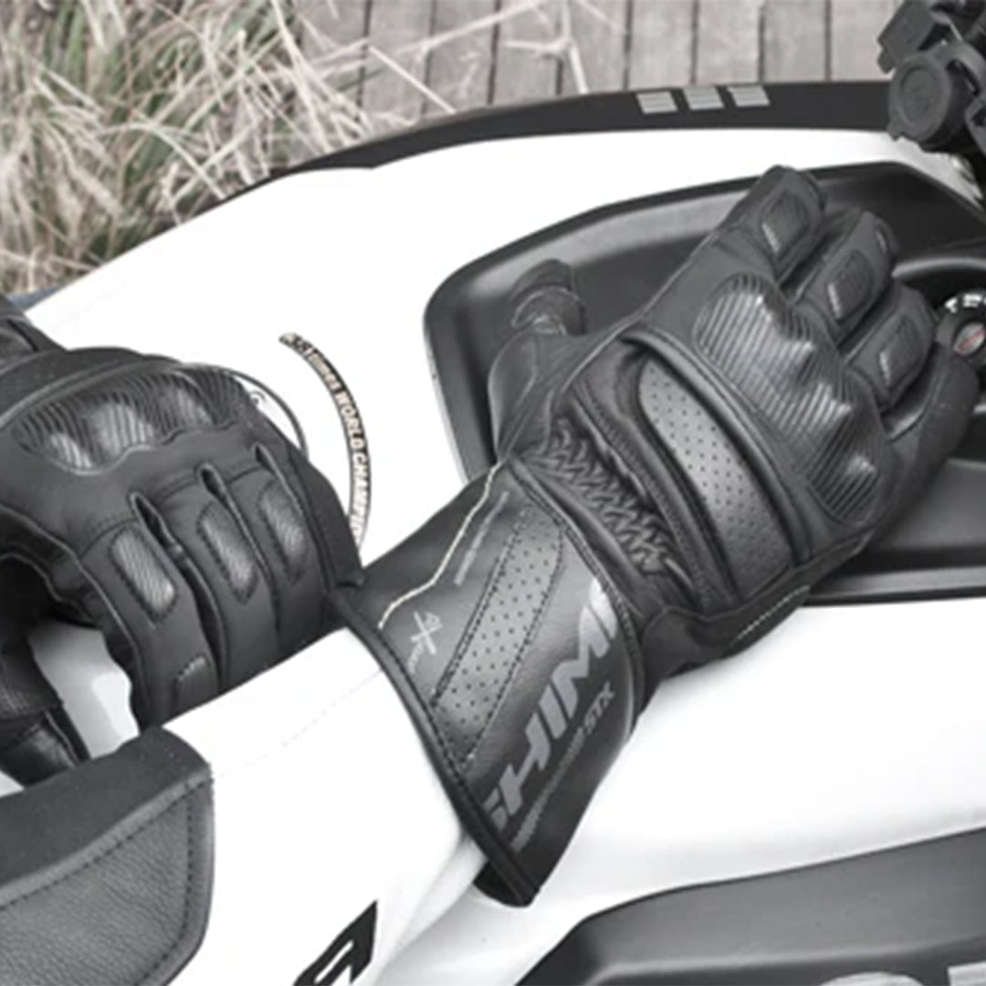 Shima STX Full Gauntlet Gloves - Black Fluro
