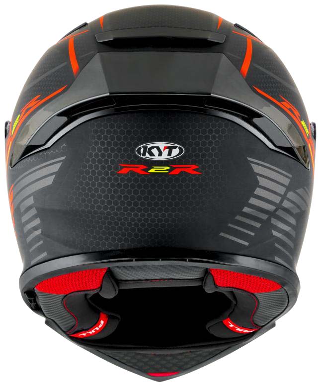 KYT R2R PRO CONCEPT MATT BLACK GUN METAL RED FLUO