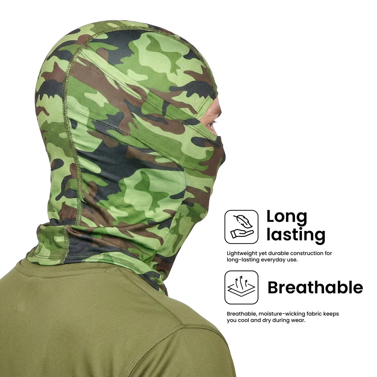 EverRide Balaclava for Men & Women | Breathable & Eco-Friendly | Long-Lasting Durability | UV Protection | Lightweight & Comfortable