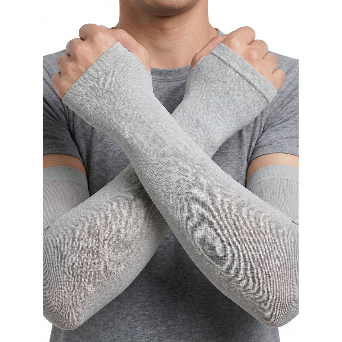 EverRide Arm Sleeves for Men & Women | Skin Fit | Thumb Hole | Free Size | UV Protection