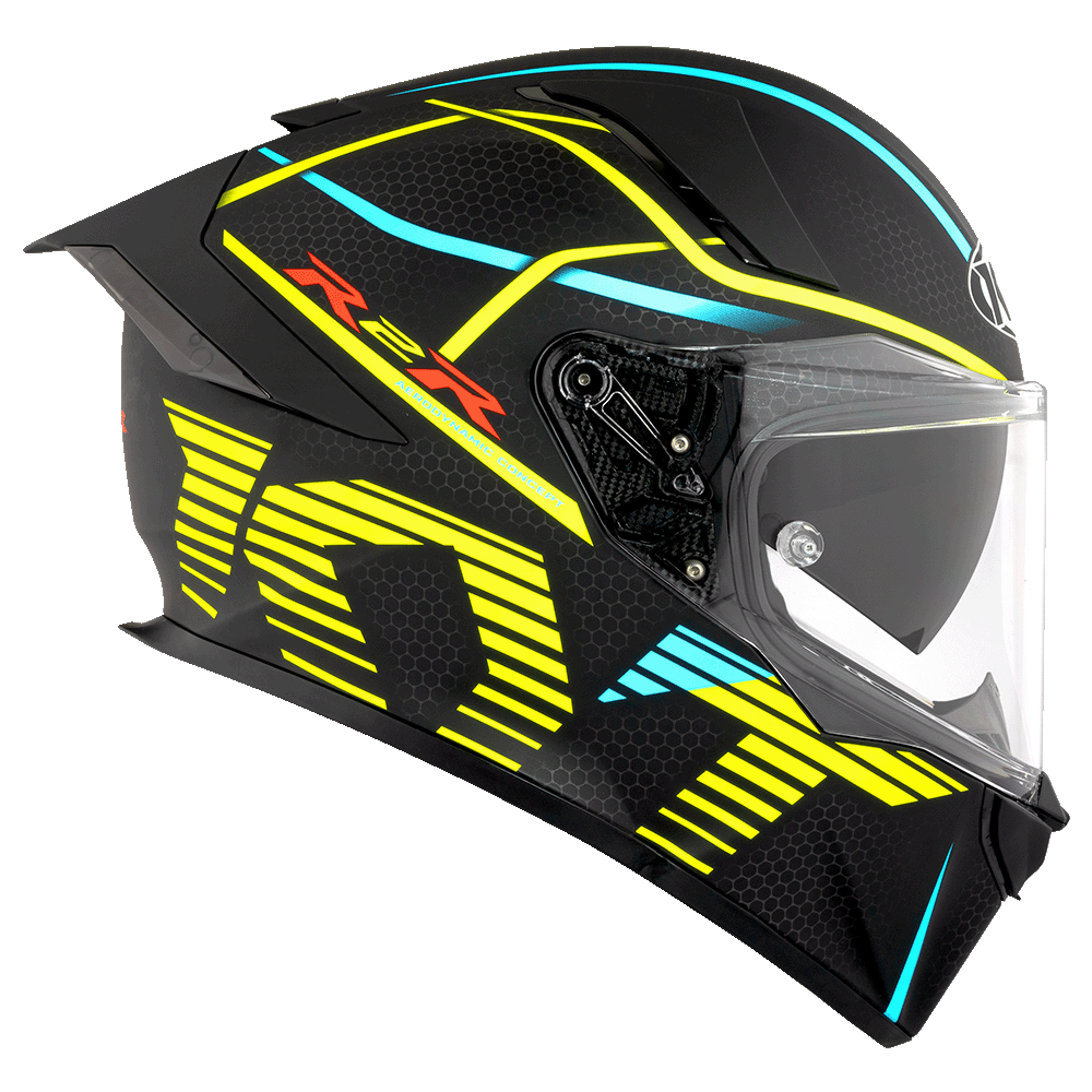 KYT R2R PRO CONCEPT MATT BLACK YELLOW