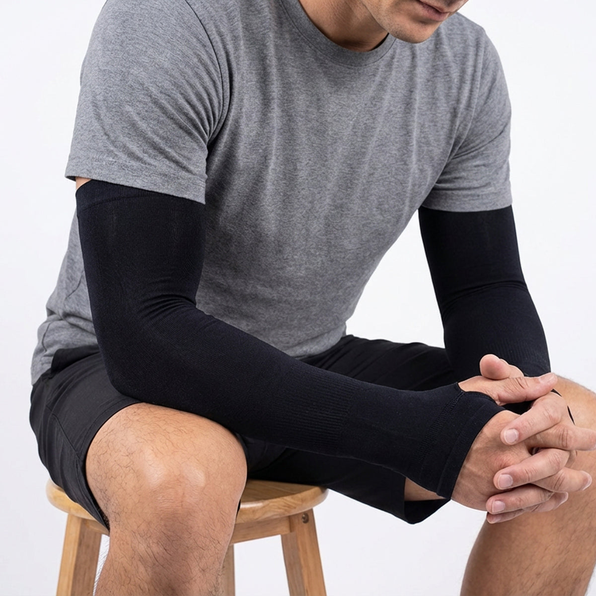 EverRide Arm Sleeves for Men & Women | Skin Fit | Thumb Hole | Free Size | UV Protection