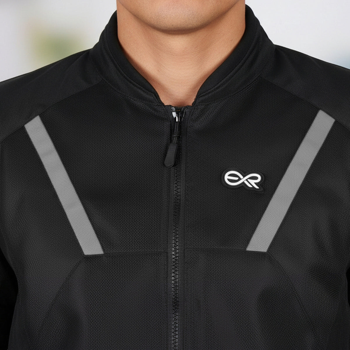 EverRide Urban Mesh Riding Jacket with CE Level 2 Protectors – 600D Heavy-Duty Fabric | Breathable & Durable Motorcycle Jacket | Black Grey