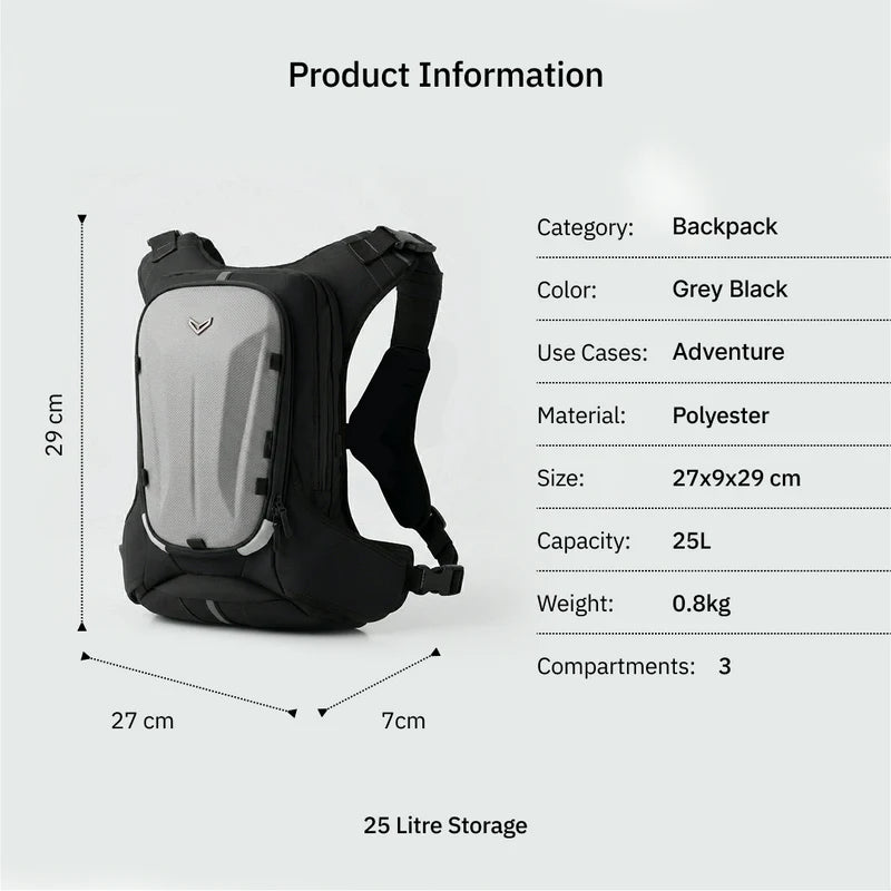 Vantora Prime Hydration Backpack 25L Black