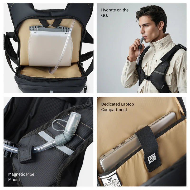 Vantora Prime Hydration Backpack 25L Black