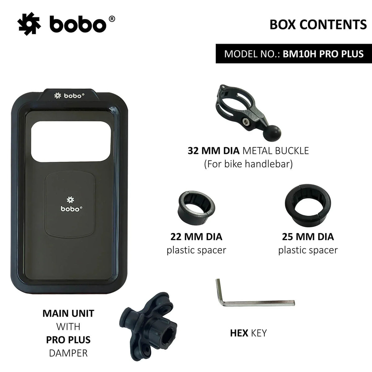 BOBO BM10H PRO PLUS Waterproof Bike Phone Mount with Vibration Damper