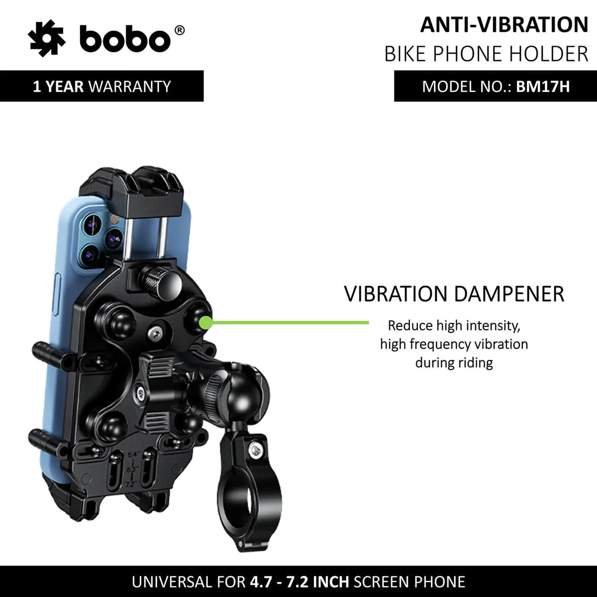 BOBO BM17H PRO Anti-Vibration Bike Phone Holder