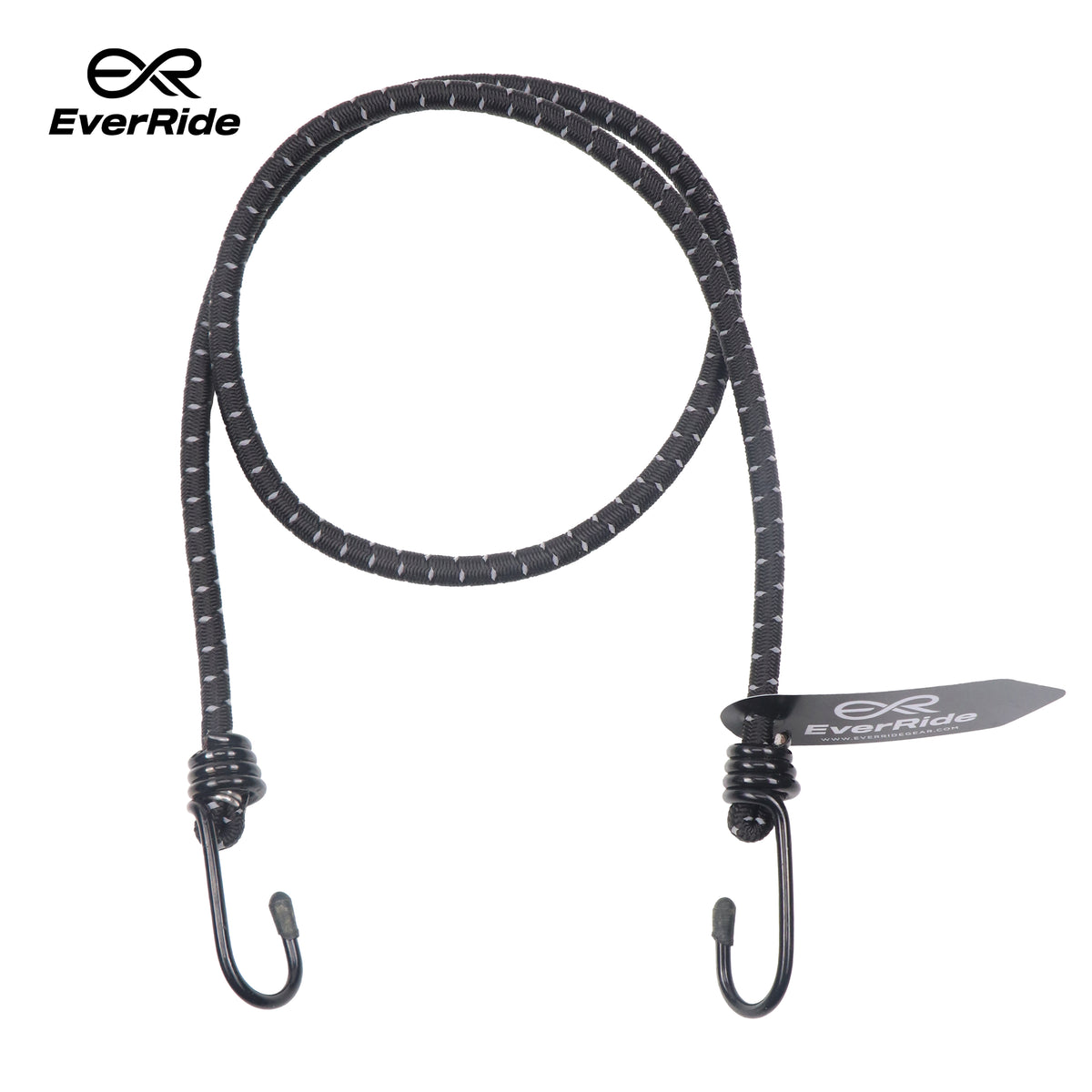 EverRide Heavy Duty Bungee Cord - 3 Feet | Color: Black Reflective