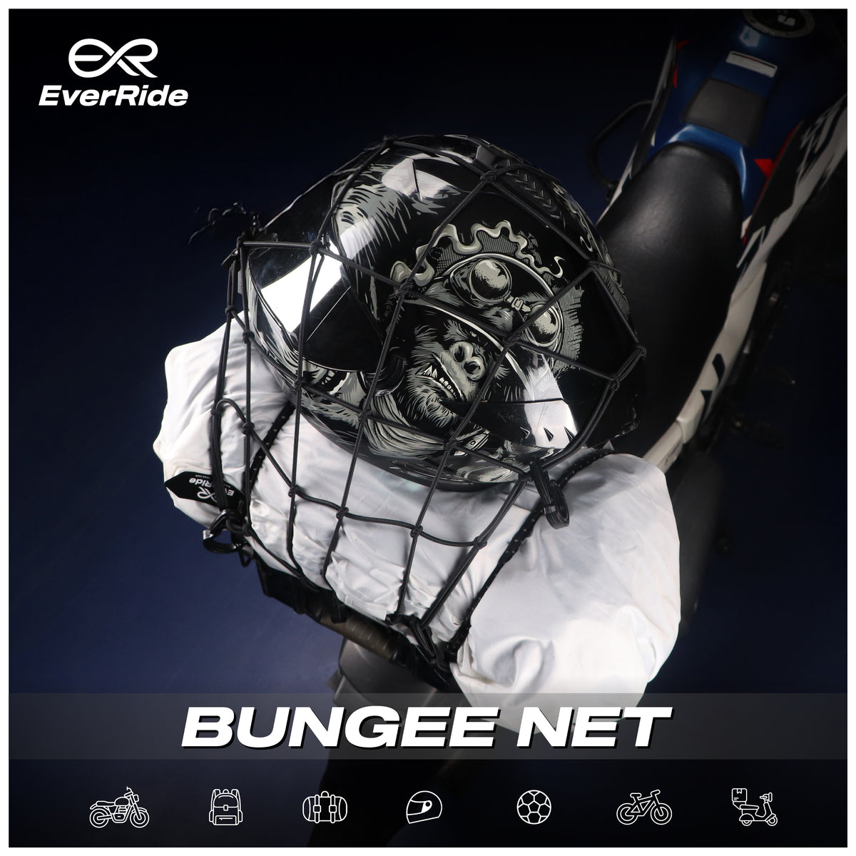 EverRide Elastic Bungee Net – Heavy-Duty Cargo Net for Secure Load and – Lets Gear Up