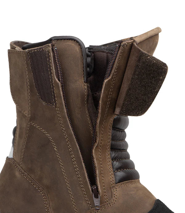 Cramster Flux Motorcycle Touring Boots Brown