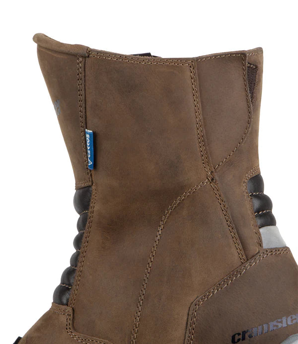 Cramster Flux Motorcycle Touring Boots Brown