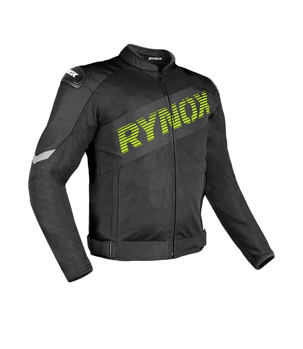 RYNOX DELTA GT JACKET BLACK HI-VIZ GREEN