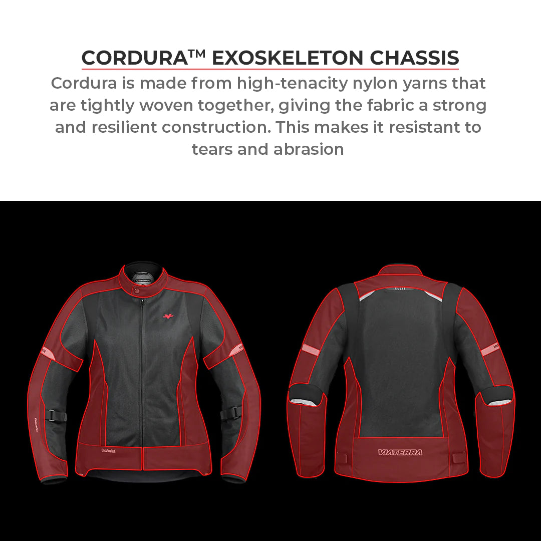 VIATERRA - ELLIS – WOMEN'S STREET MESH RIDING JACKET GREEN