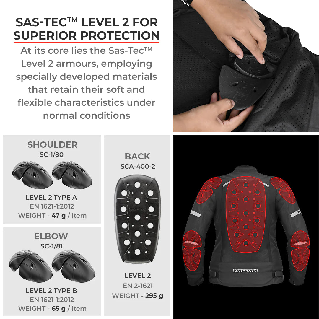 VIATERRA - ELLIS – WOMEN'S STREET MESH RIDING JACKET GREEN