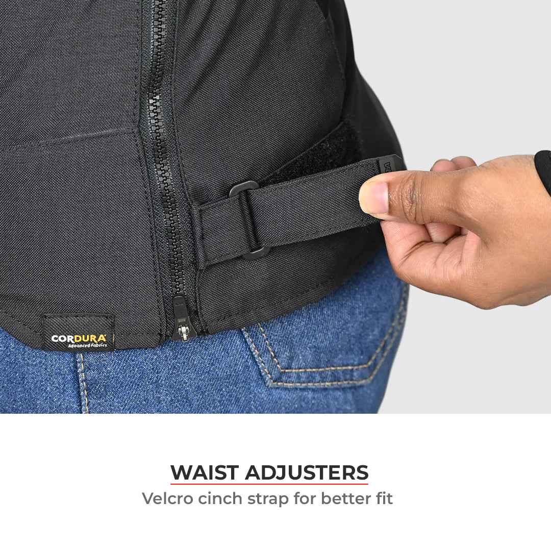 VIATERRA - ELLIS – WOMEN'S STREET MESH RIDING JACKET BLACK