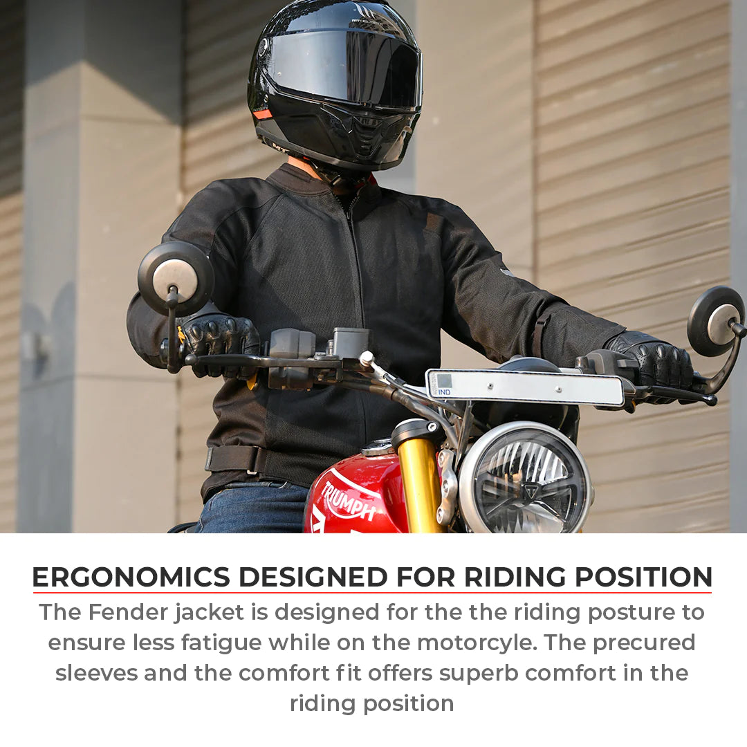 Viaterra - Fender – URBAN MESH RIDING JACKET WITH BASE LAYER Black