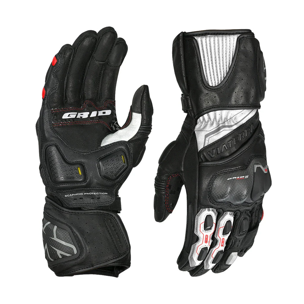 Viaterra Grid MK3 Full Gauntlet Gloves Red