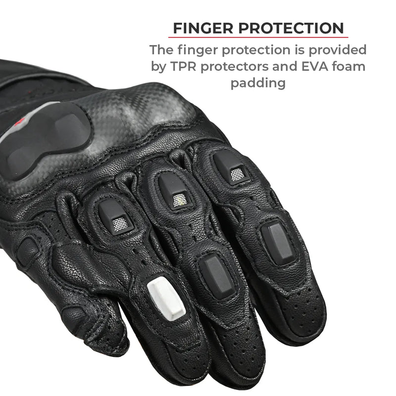 Viaterra Grid MK3 Full Gauntlet Gloves Black