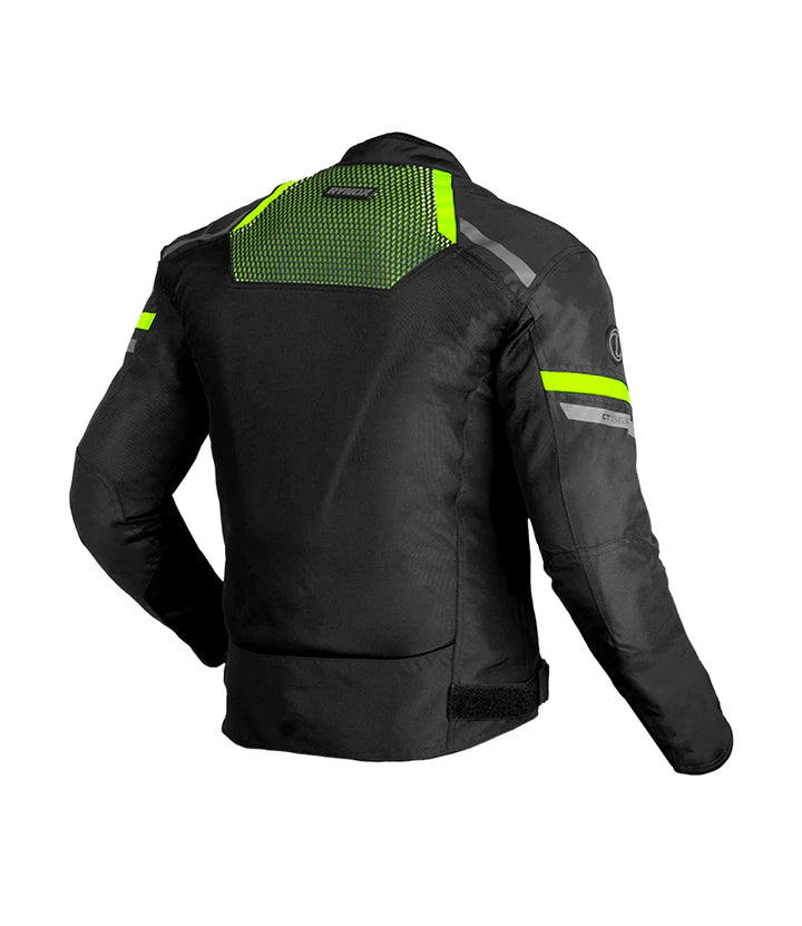 RYNOX HELIUM GT 3 JACKET BLACK HI-VIZ GREEN