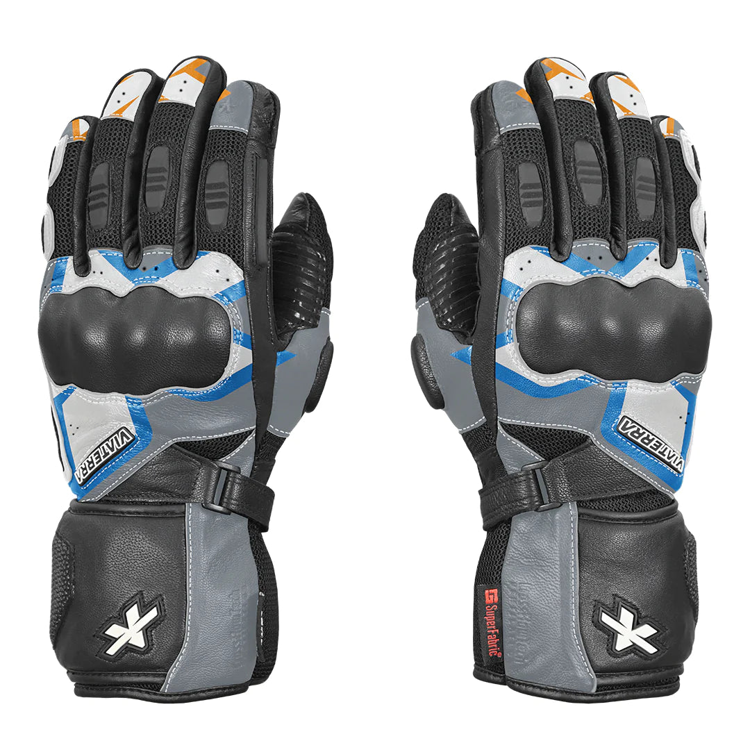 Viaterra Kruger - Motorcycle Riding Gloves Blue