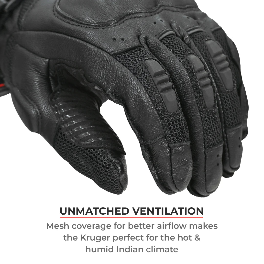Viaterra Kruger - Motorcycle Riding Gloves Red