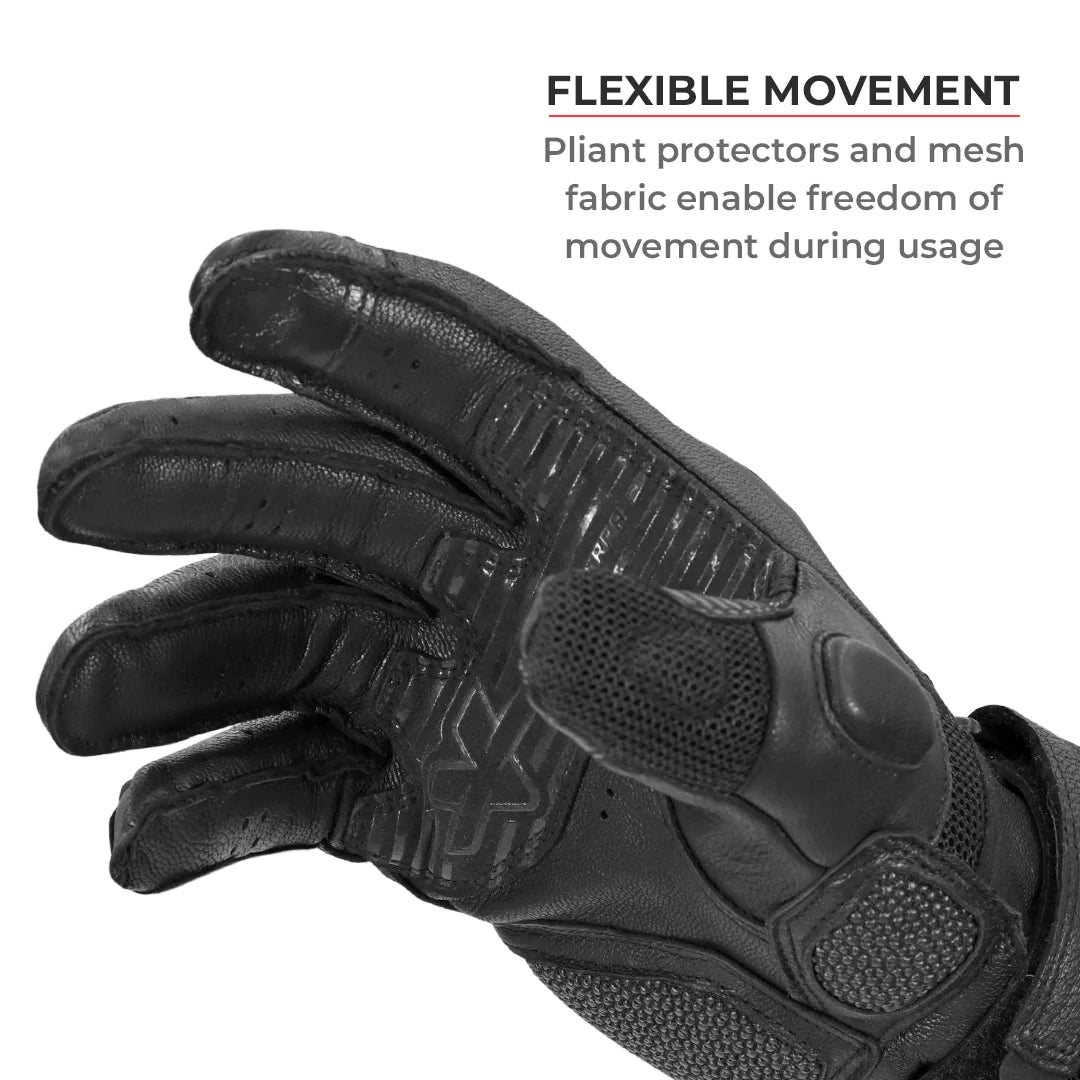 Viaterra Kruger - Motorcycle Riding Gloves Red