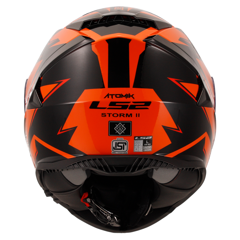 LS2 FF800 STORM II ATOMIK BLACK ORANGE