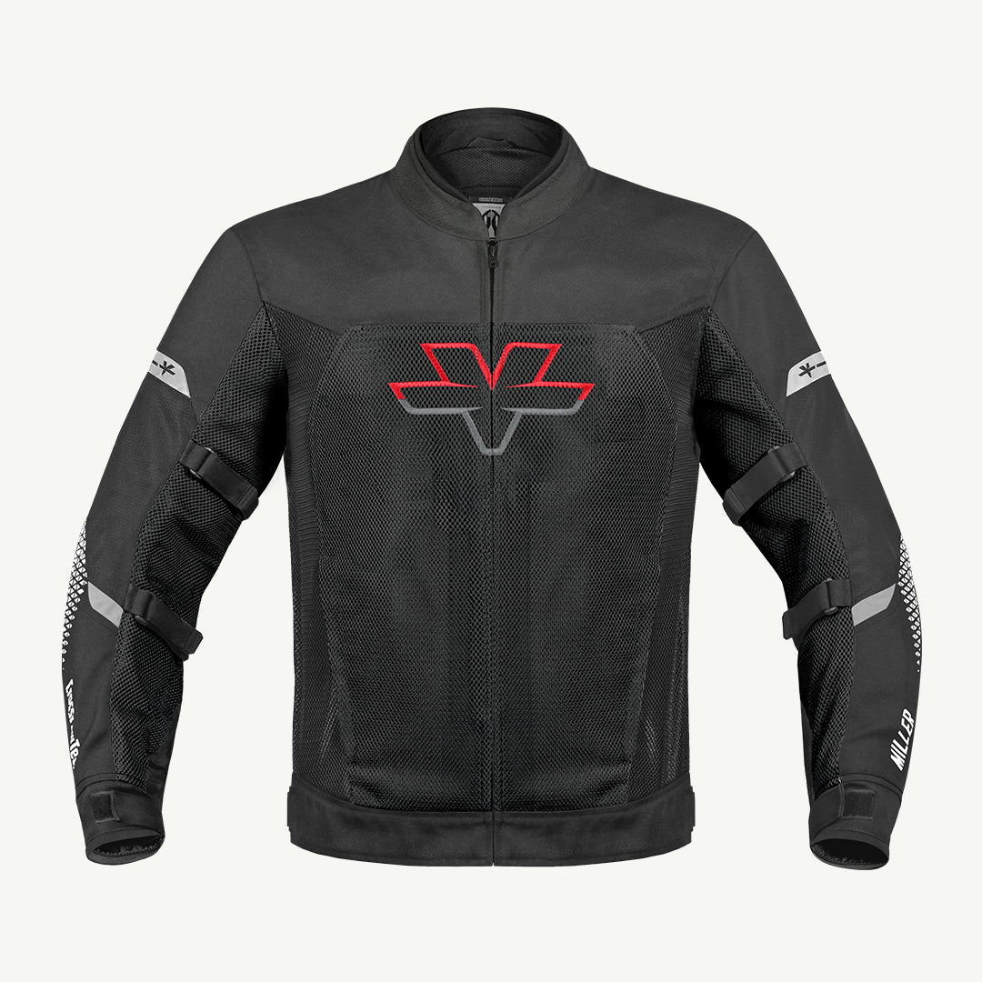MILLER – STREET MESH RIDING JACKET WITH LINERS (STEALTH BLACK)