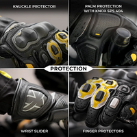 Viaterra Grid MK3 Full Gauntlet Gloves Black