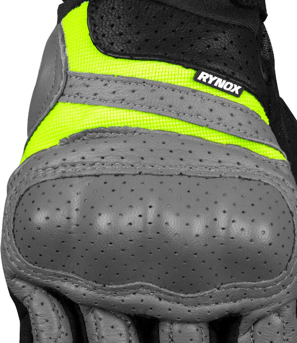 RYNOX AIR GT SP GLOVES GREY HI-VIZ GREEN