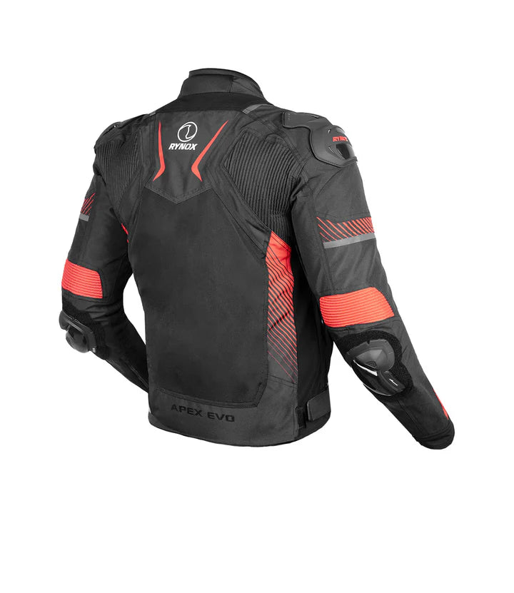 RYNOX APEX EVO JACKET - CE CERTIFIED CLASS AA BLACK RED