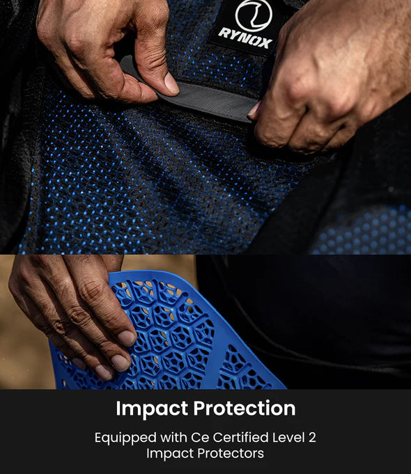 RYNOX APEX EVO JACKET - CE CERTIFIED CLASS AA BLACK RED