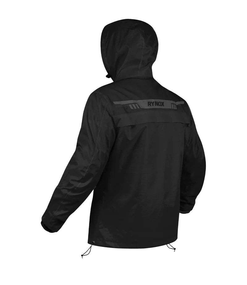 H2GO Pro 3 Black Rain Jacket - Rynox