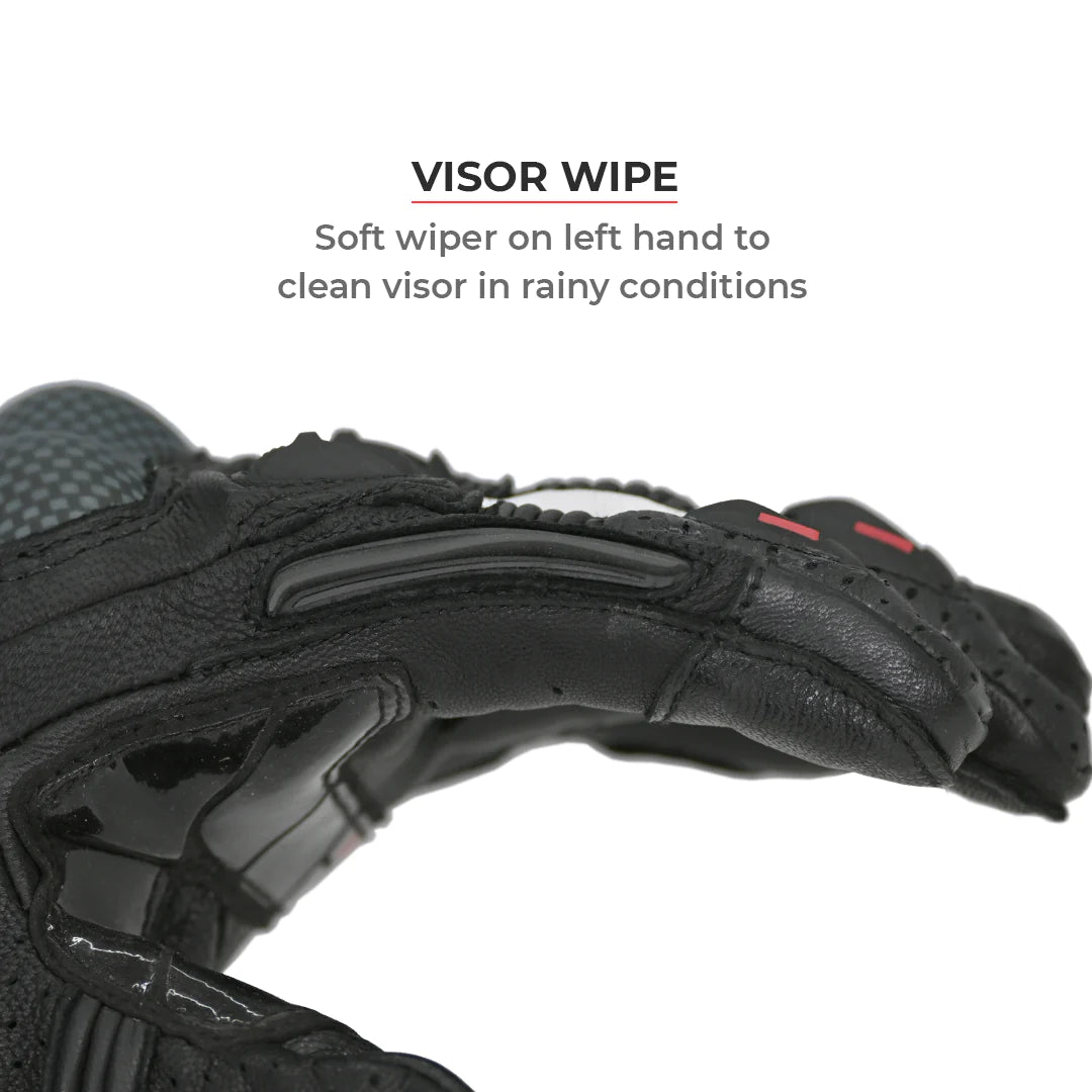 VIATERRA SHIFTER – SHORT MOTORCYCLE RIDING GLOVES BLACK