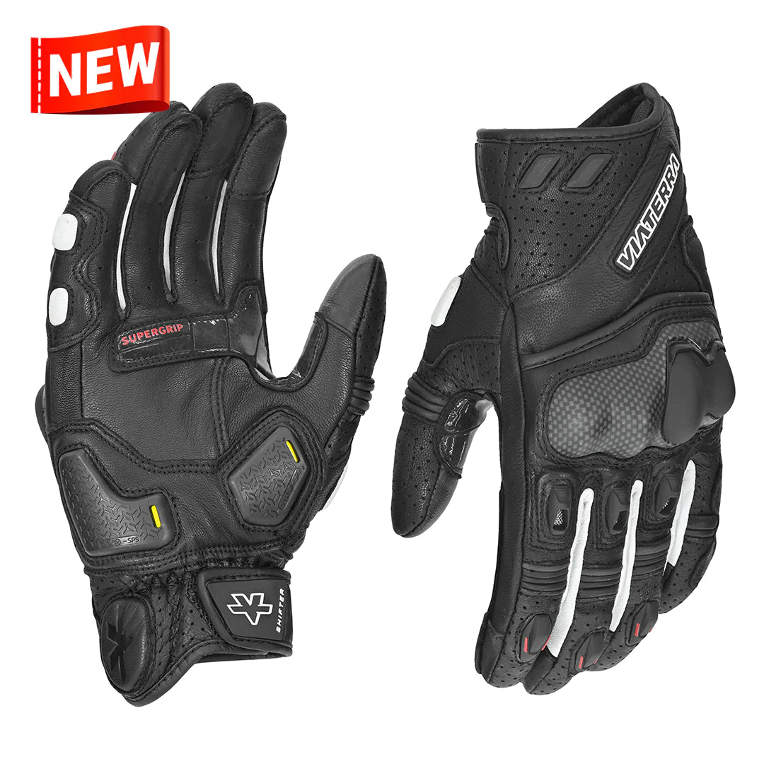 VIATERRA SHIFTER – SHORT MOTORCYCLE RIDING GLOVES BLACK