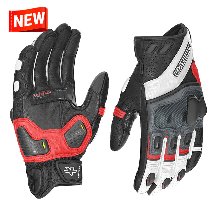 VIATERRA SHIFTER – SHORT MOTORCYCLE RIDING GLOVES RED