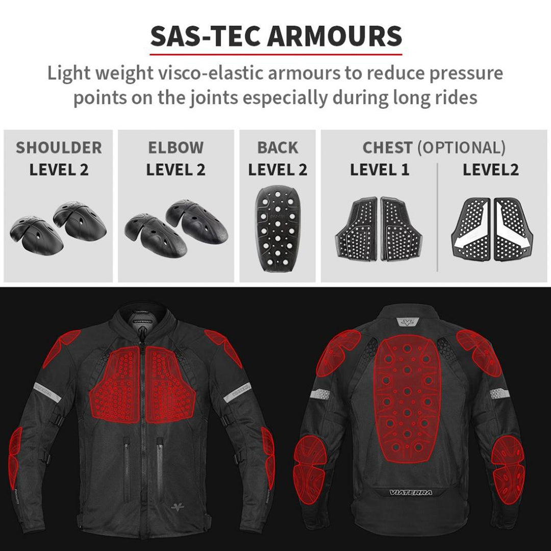 Viaterra - Spencer - Street Mesh Riding Jacket Sas-Tec Fluro Green