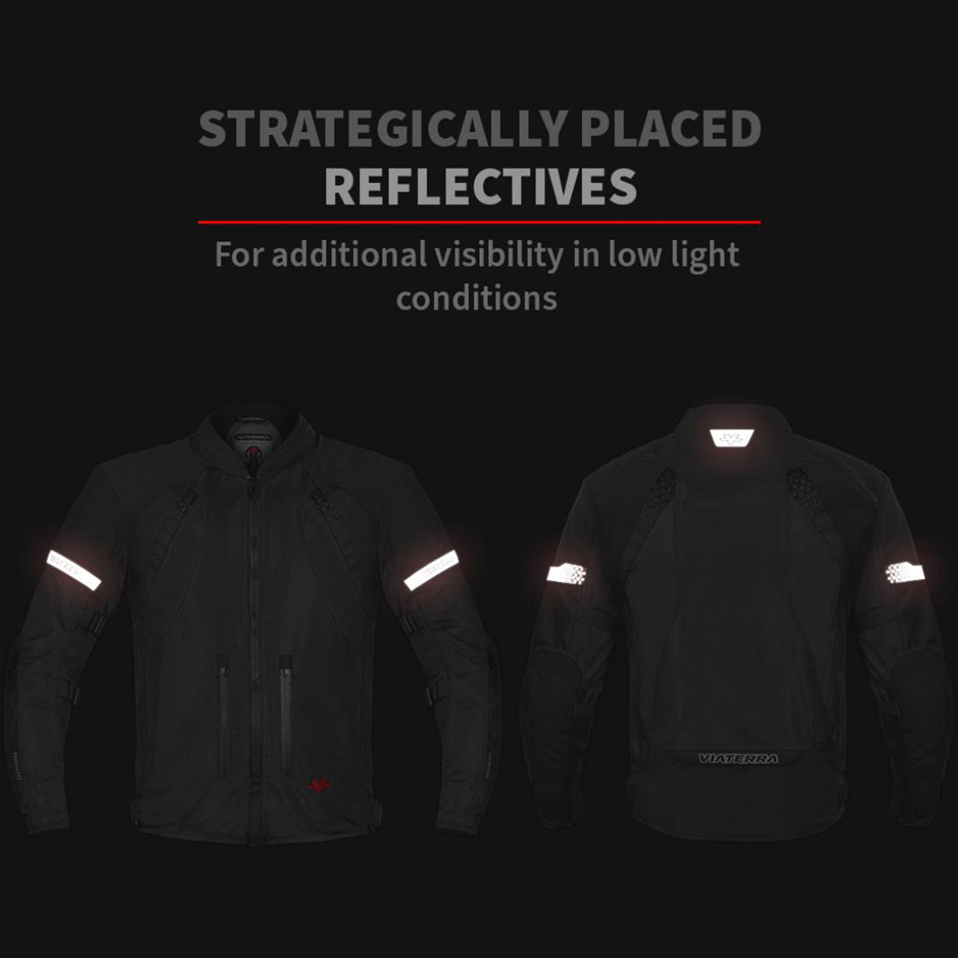 Viaterra - Spencer - Street Mesh Riding Jacket Sas-Tec Red