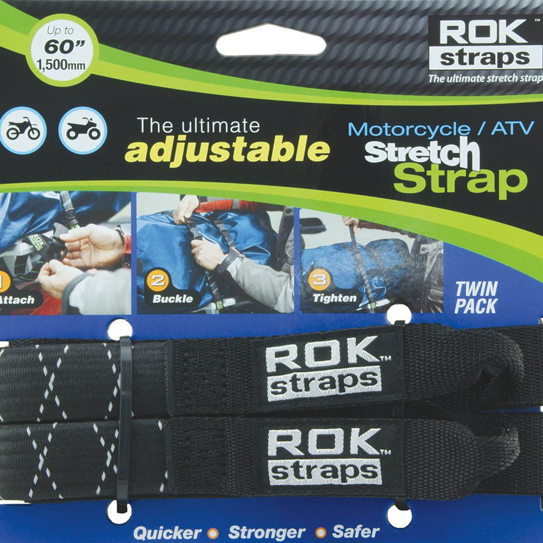 ROK Motorcycle Adjustable Stretch Straps 60"