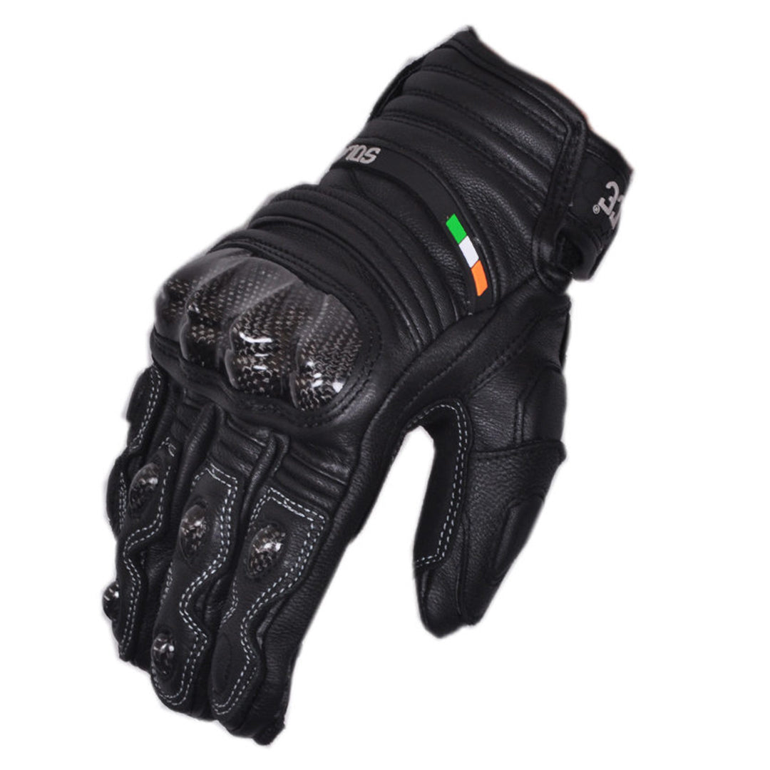 Solace Carbontec Semi Gauntlet Leather Gloves
