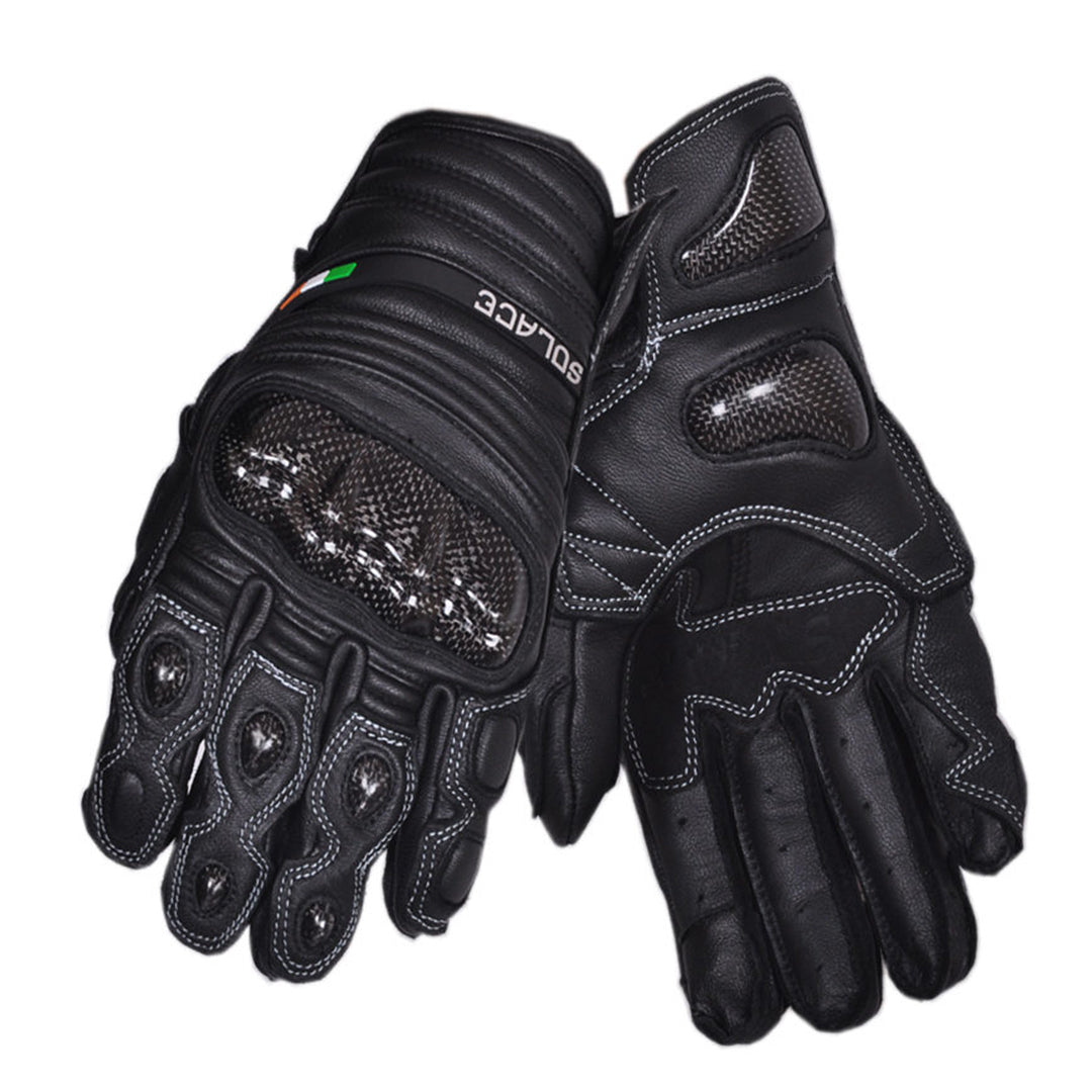 Solace Carbontec Semi Gauntlet Leather Gloves