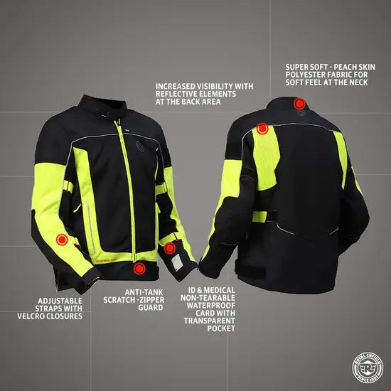 EXPLORER V4 PRO RIDING JACKET - NEON GREEN