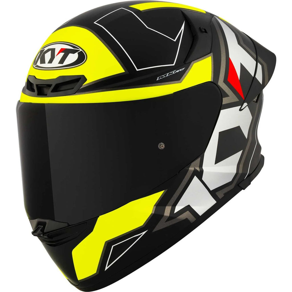 KYT TT-Revo Electron Matt Black Yellow