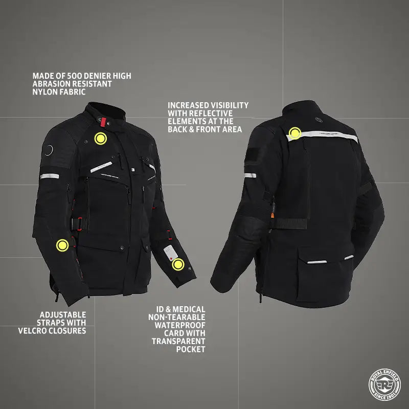 ROYAL ENFIELD NIRVIK V2 RIDING JACKET - Black