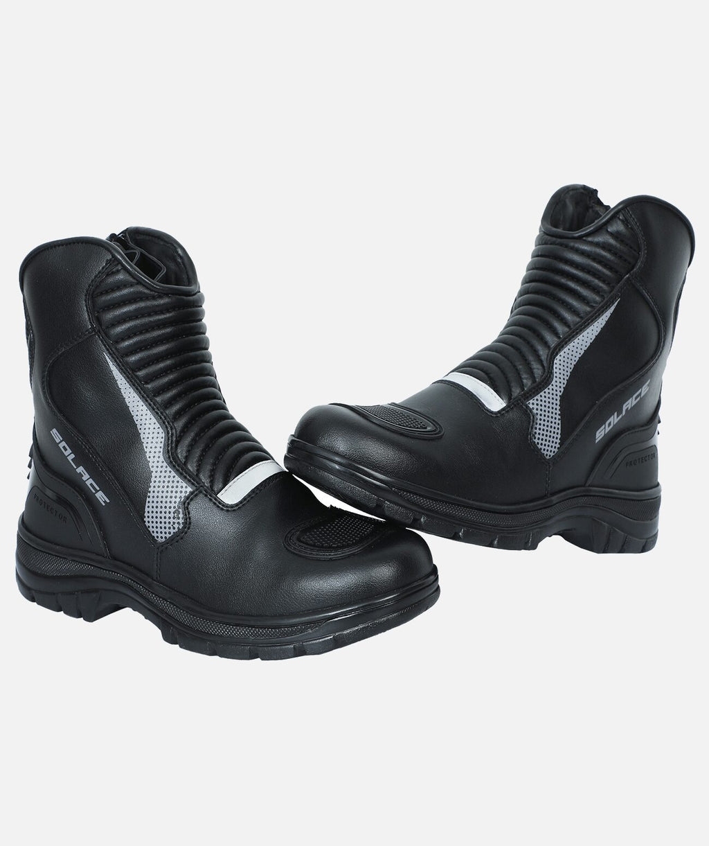 Solace Scout Motorcycle Boots Black